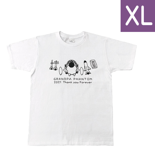 空自 ファントムおじいちゃんTシャツ のんびり(WH)X L